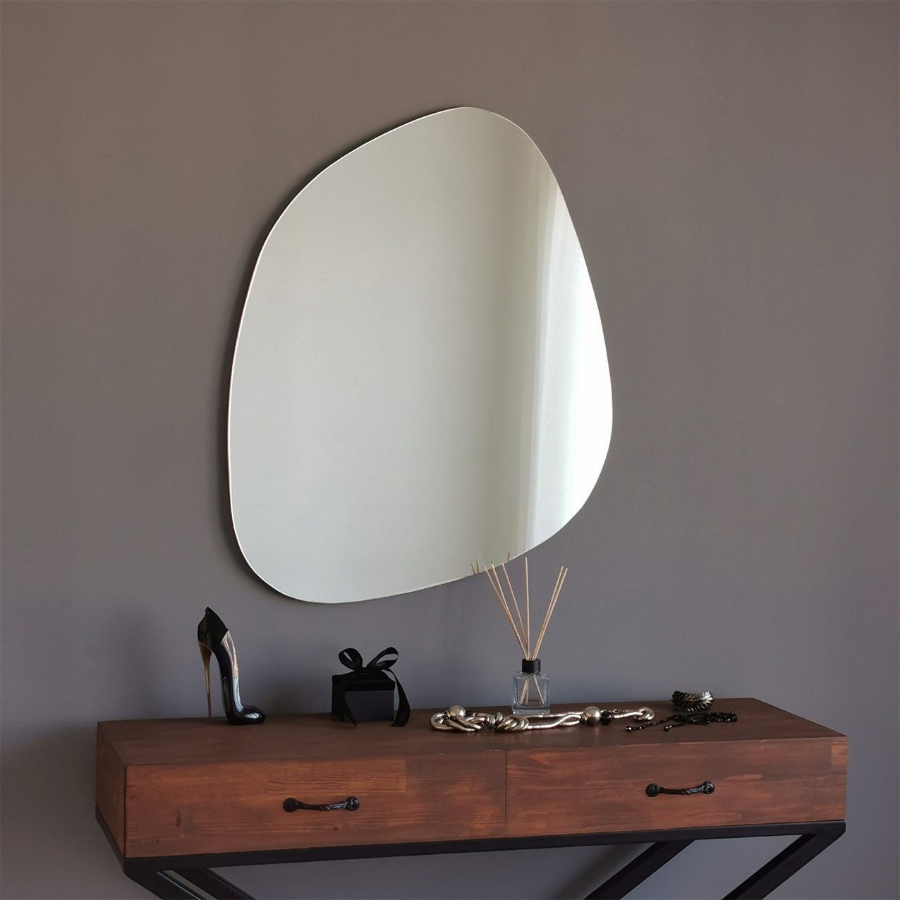 Asymmetrical Mirror, Aesthetic Asymmetric Mirror, Irregular Wall Mirro –  MirrorDesignShopCo