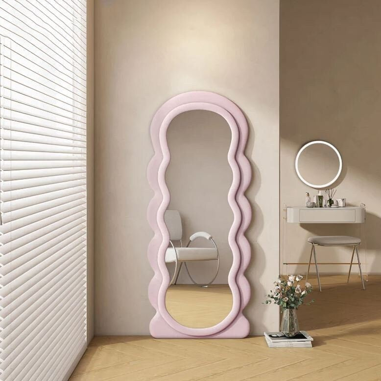 Ina Irregular Full Length Wall Mirror Home Decor Asymmetrical Mirror  Aesthetic Body Mirror 