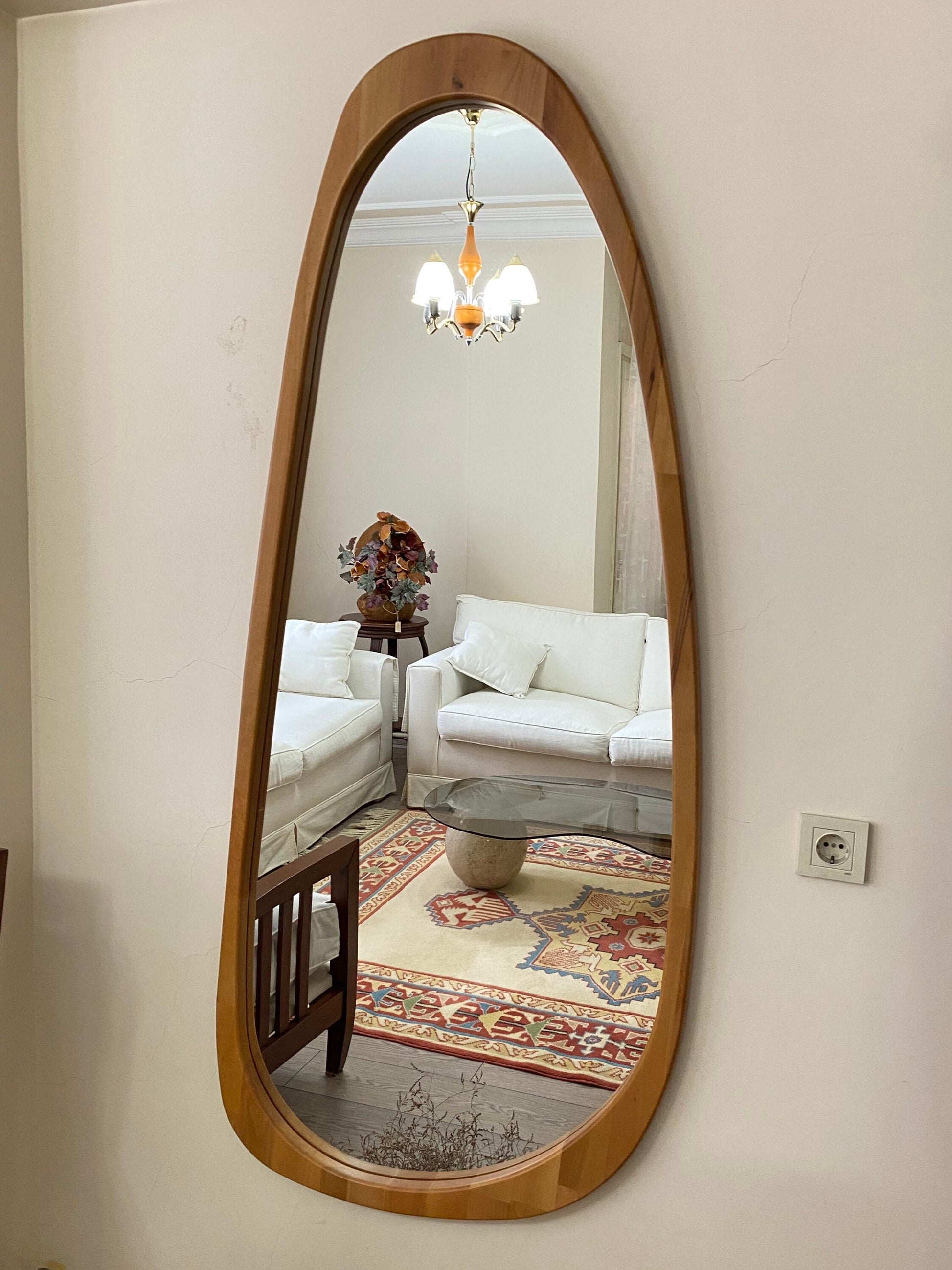 Ina Irregular Full Length Wall Mirror Home Decor Asymmetrical Mirror  Aesthetic Body Mirror 